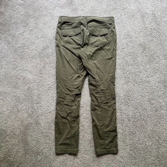 Prana Pants Women 8 Olive Green Essex Straight Outdoor Hiking Casual Mid Rise - Picture 2 of 7